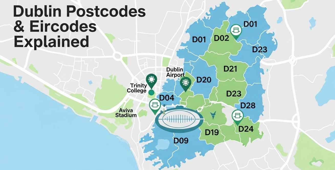 Complete Guide to Dublin Postcodes, Eircodes & Addressing Mail