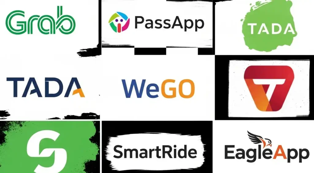 Popular ride-hailing apps in Cambodia