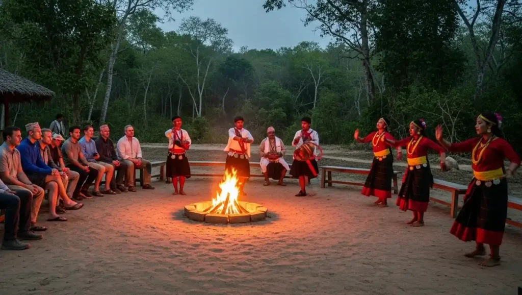 Cultural evening at Bardia eco-lodge