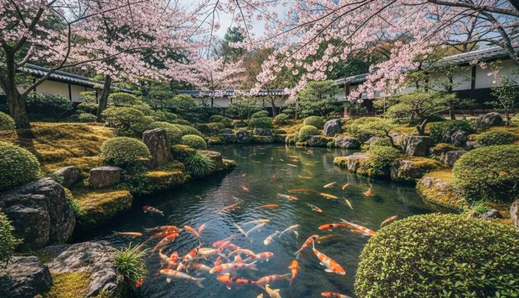 Japanese-style garden in Godawari Botanical Garden