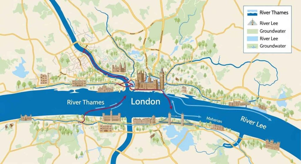Visual map of London’s tap water sources