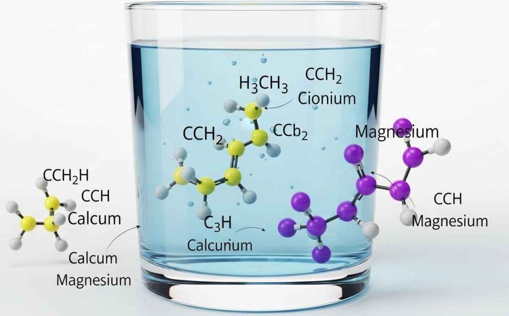 Minerals like calcium and magnesium in London tap water