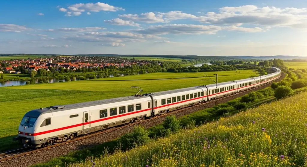 Eurocity train between Budapest and Prague
