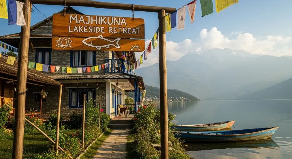 Budget guesthouse near Majhikuna on the east side of Begnas Lake.