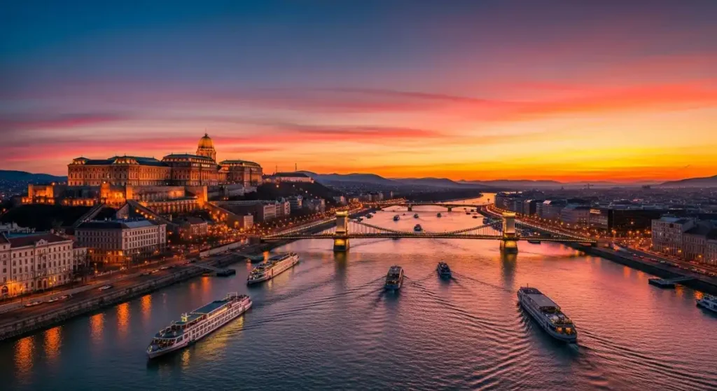 Buda Castle at sunset